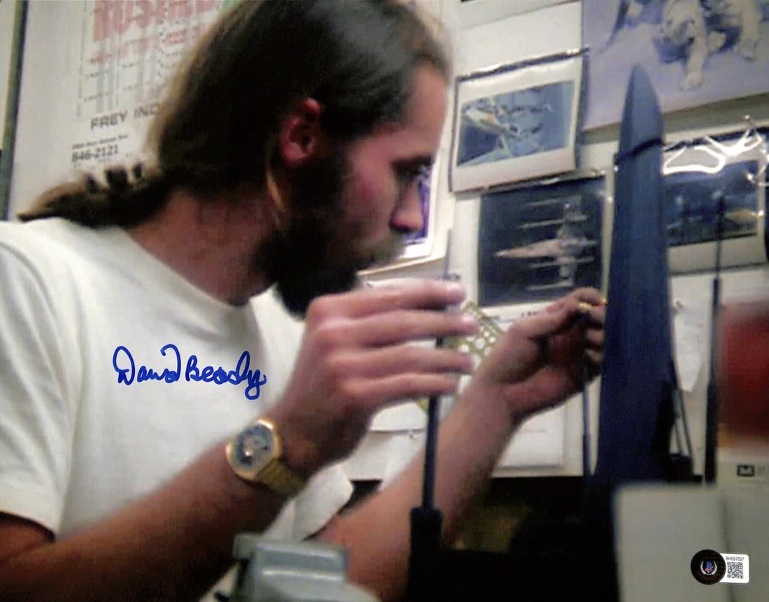 David Beasley Signed 11x14 Rebel X-Wing Photograph Beckett Certified: David Beasley Signed 11x14 Rebel X-Wing Photograph Beckett Certified This stunning 11x14 photograph features the Rebel X-Wing Fighter from Star Wars, autographed by David Beasley, an original model ma