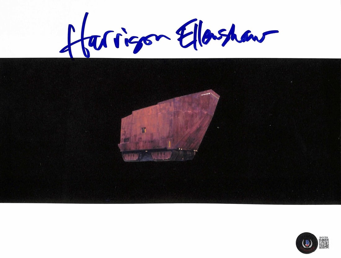 Harrison Ellenshaw Signed 8x10 Star Wars Photo Beckett Authenticated: Harrison Ellenshaw Signed 8x10 Star Wars Photo Beckett Authenticated This is an original 8x10 photograph autographed by ILM Matte Painter Harrison Ellenshaw, known for his work on Star Wars. The signa