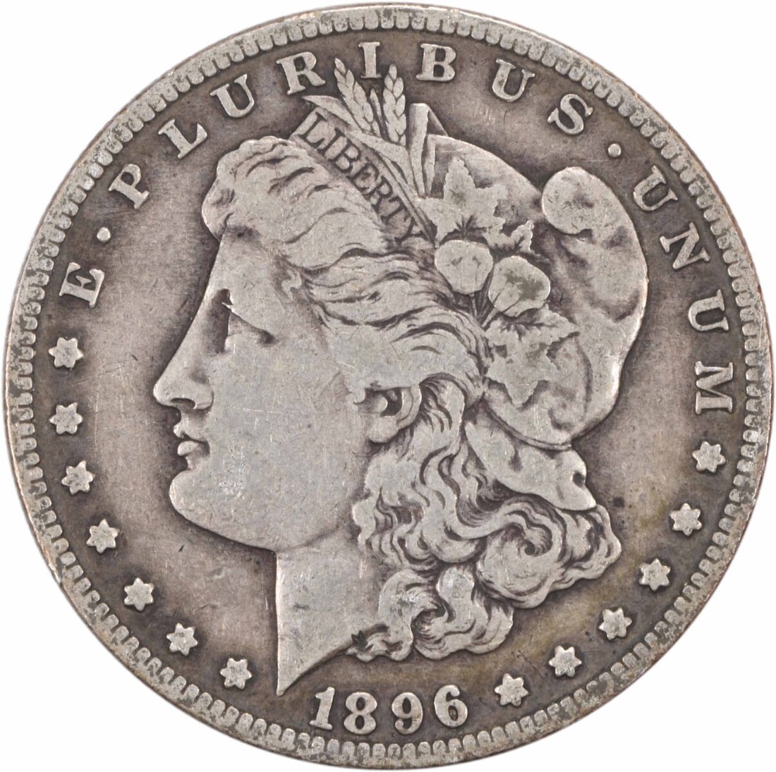 1896-S Morgan Silver Dollar VF Uncertified 90% Silver San Francisco Coin: 1896-S Morgan Silver Dollar VF Uncertified 90% Silver San Francisco Coin This 1896-S Morgan Silver Dollar is a classic piece of American numismatics, featuring a beautiful design by George T. Morgan.