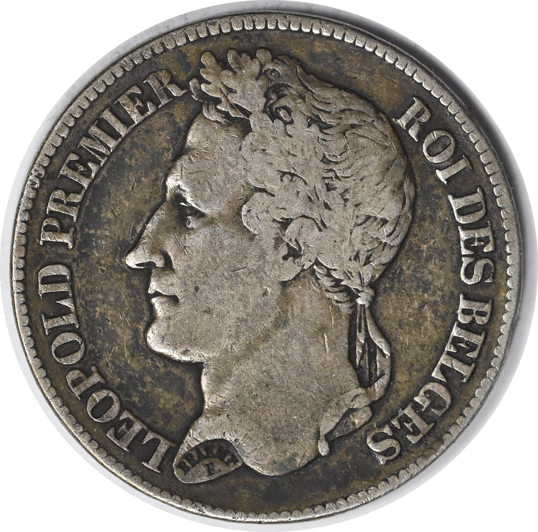 1843 Belgium 2 Francs KM9.2 Silver Coin VF Uncertified (1 of 2)