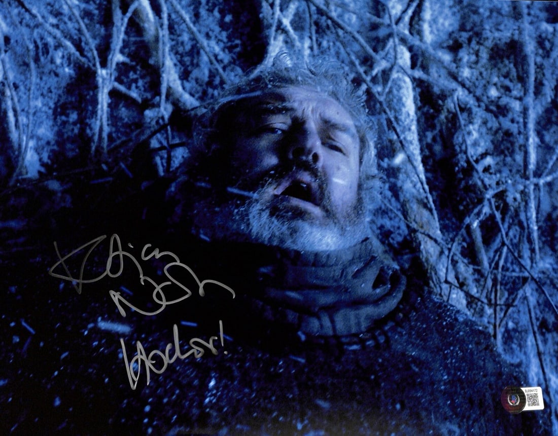 Kristian Nairn Hodor Signed 11x14 Photo Beckett Certified: Kristian Nairn Hodor Signed 11x14 Photo Beckett Certified This is an 11x14 autographed photograph of Kristian Nairn, known for his role as "Hodor" in the acclaimed TV series Game of Thrones. The photo