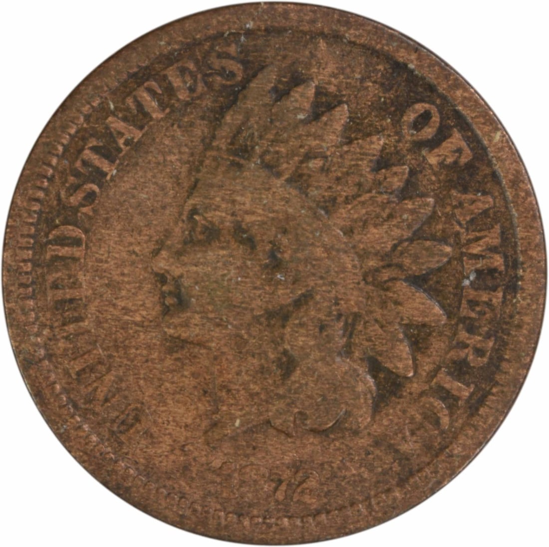 1872 Indian Head Small Cent Philadelphia Copper Coin Uncertified: 1872 Indian Head Small Cent Philadelphia Copper Coin Uncertified This 1872 Indian Head Cent is a circulated coin from the United States, struck at the Philadelphia Mint. Designed by James Barton Longa