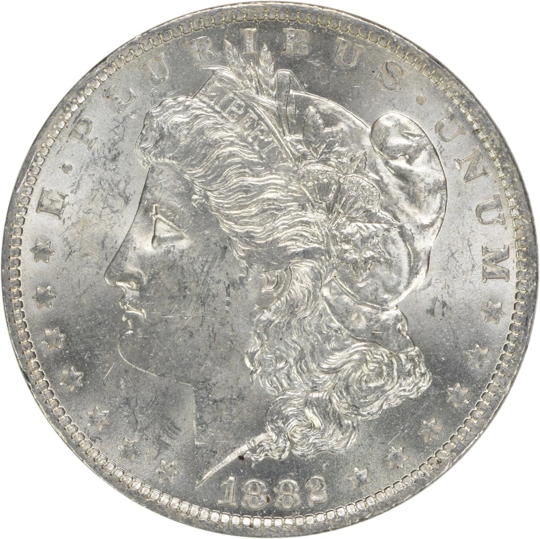 1882-O Morgan Silver Dollar BU Uncertified Silver Coin: 1882-O Morgan Silver Dollar BU Uncertified Silver Coin This 1882-O Morgan Silver Dollar is in brilliant uncirculated (BU) condition, showcasing the exquisite craftsmanship and historic significance of