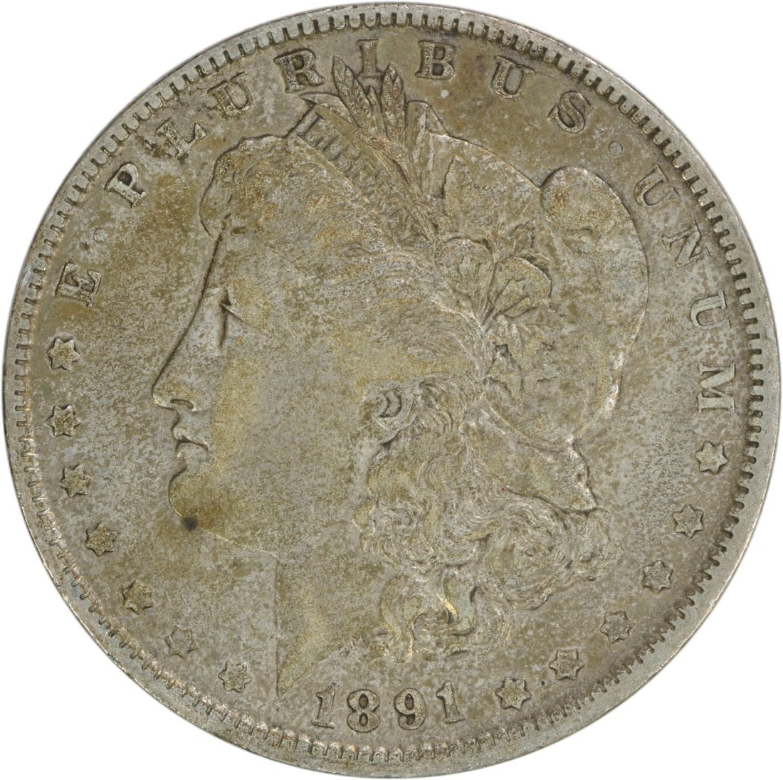 1891-O Morgan Silver Dollar VF Uncertified 90% Silver Coin: 1891-O Morgan Silver Dollar VF Uncertified 90% Silver Coin This 1891-O Morgan Silver Dollar is a notable piece from the New Orleans Mint, featuring a classic design by George T. Morgan. With a denomin