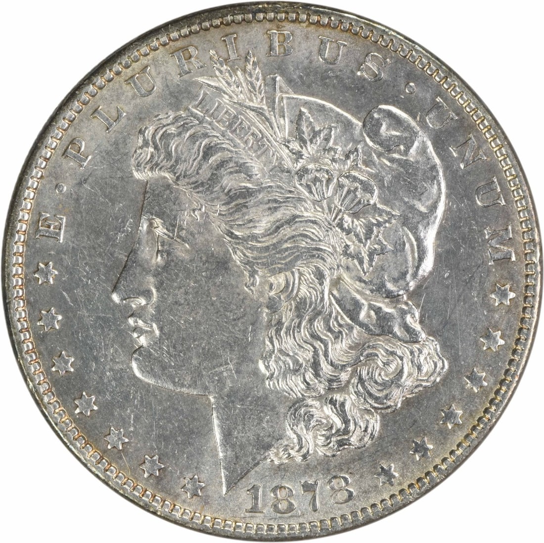 1878 Morgan Silver Dollar AU Uncertified 90% Silver Philadelphia: 1878 Morgan Silver Dollar AU Uncertified 90% Silver Philadelphia This 1878 Morgan Silver Dollar features a stunning design by George T. Morgan and is a fantastic addition for collectors. This coin is