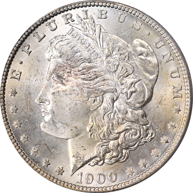 PCGS MS63 1900-O Over CC Morgan Silver Dollar Uncirculated Example: PCGS MS63 1900-O Over CC Morgan Silver Dollar Uncirculated Example This original 1900-O/CC Morgan Silver Dollar is certified by PCGS with a grade of MS63. The coin features strong O/CC mint marks and