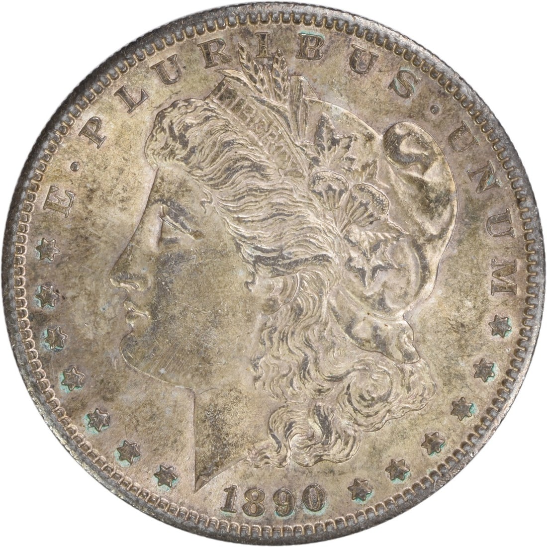 1890-S Morgan Silver Dollar AU Uncertified 90% Silver Coin: 1890-S Morgan Silver Dollar AU Uncertified 90% Silver Coin This 1890-S Morgan Silver Dollar is a stunning example of American numismatic history. Struck in San Francisco, it features a beautiful desig
