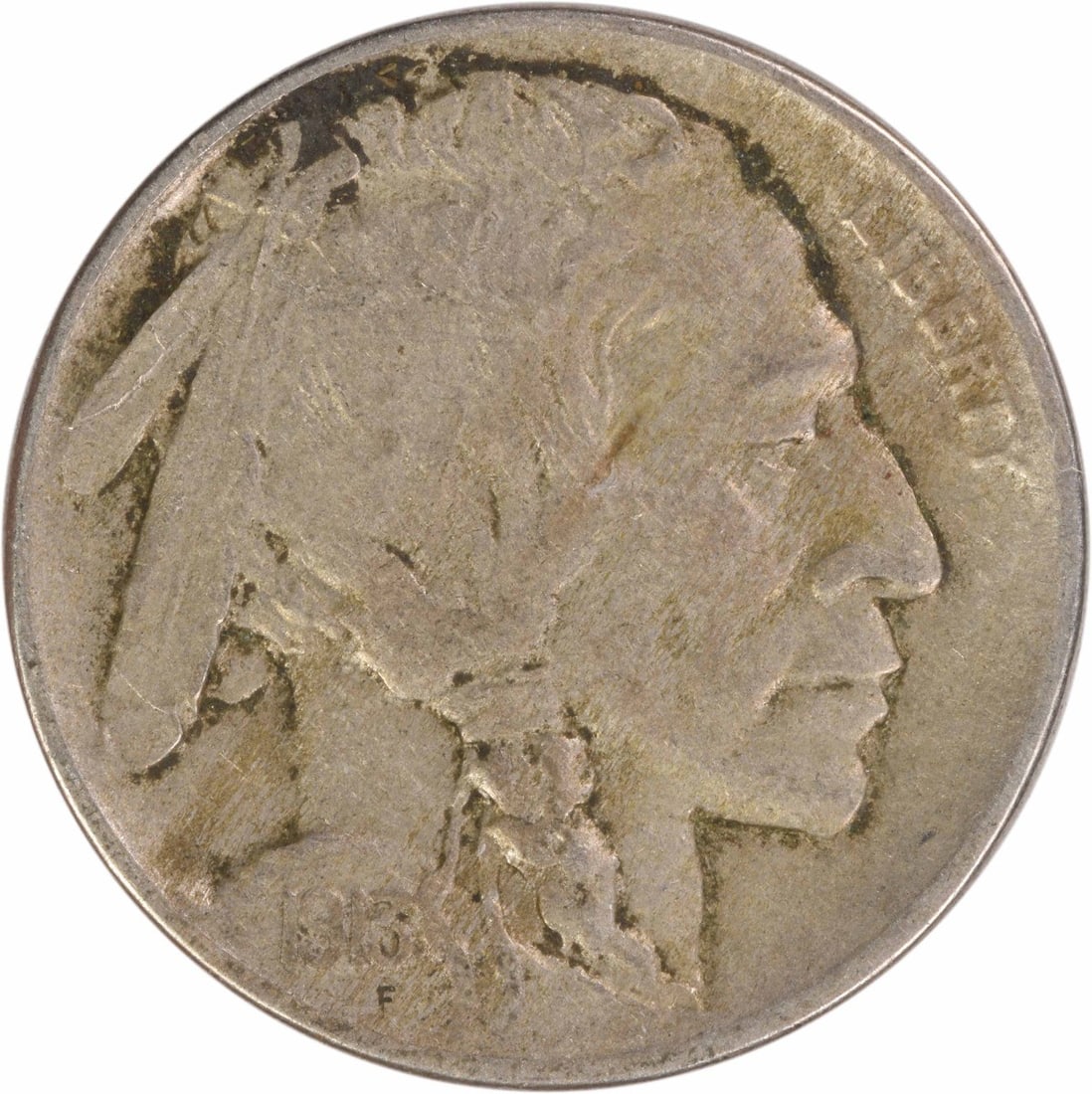 Buffalo Nickel 1913 Denver Type 2 Five Cent Coin Choice EF Uncertified: Buffalo Nickel 1913 Denver Type 2 Five Cent Coin Choice EF Uncertified This is a 1913-D Buffalo Nickel Type 2 from the Denver Mint, featuring the design by James Earle Fraser. The coin is graded Choic