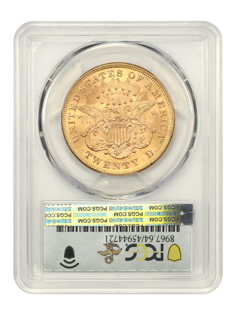 1873 $20 Liberty Head Gold Coin PCGS MS64 D.L. Hansen - 2