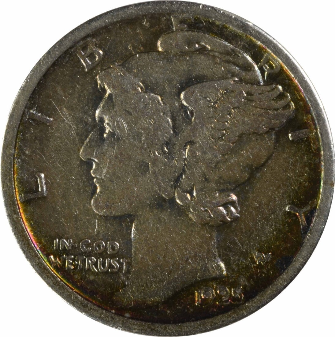 1925 San Francisco Mercury Dime 90 Percent Silver Uncertified EF Grade: 1925 San Francisco Mercury Dime 90 Percent Silver Uncertified EF Grade This 1925-S Mercury Dime from the United States features a design by Adolph Alexander Weinman. Minted in San Francisco, this circ