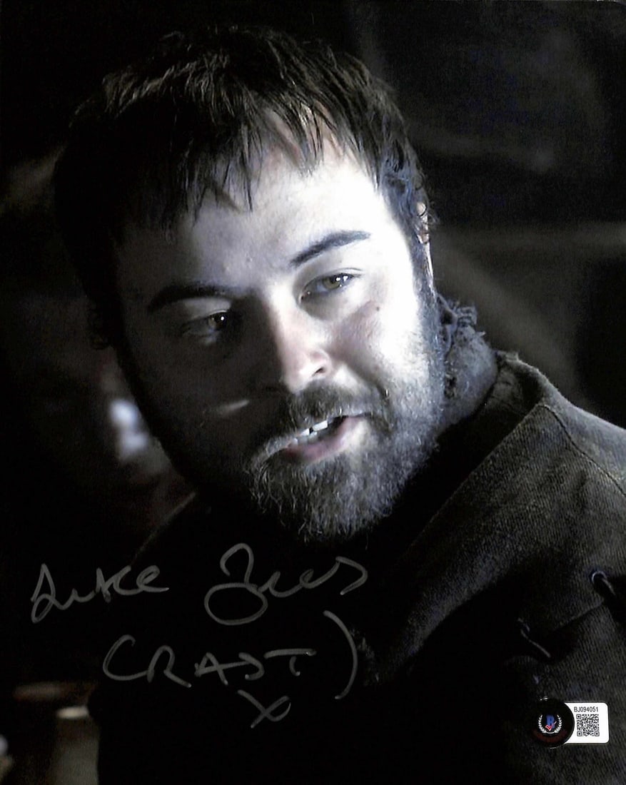 Luke Barnes Signed 8x10 Photo as Rast from Game of Thrones Beckett Authenticated: Luke Barnes Signed 8x10 Photo as Rast from Game of Thrones Beckett Authenticated This 8x10 color photograph features the signature of actor Luke Barnes, who portrayed Rast in the TV series Game of Thr