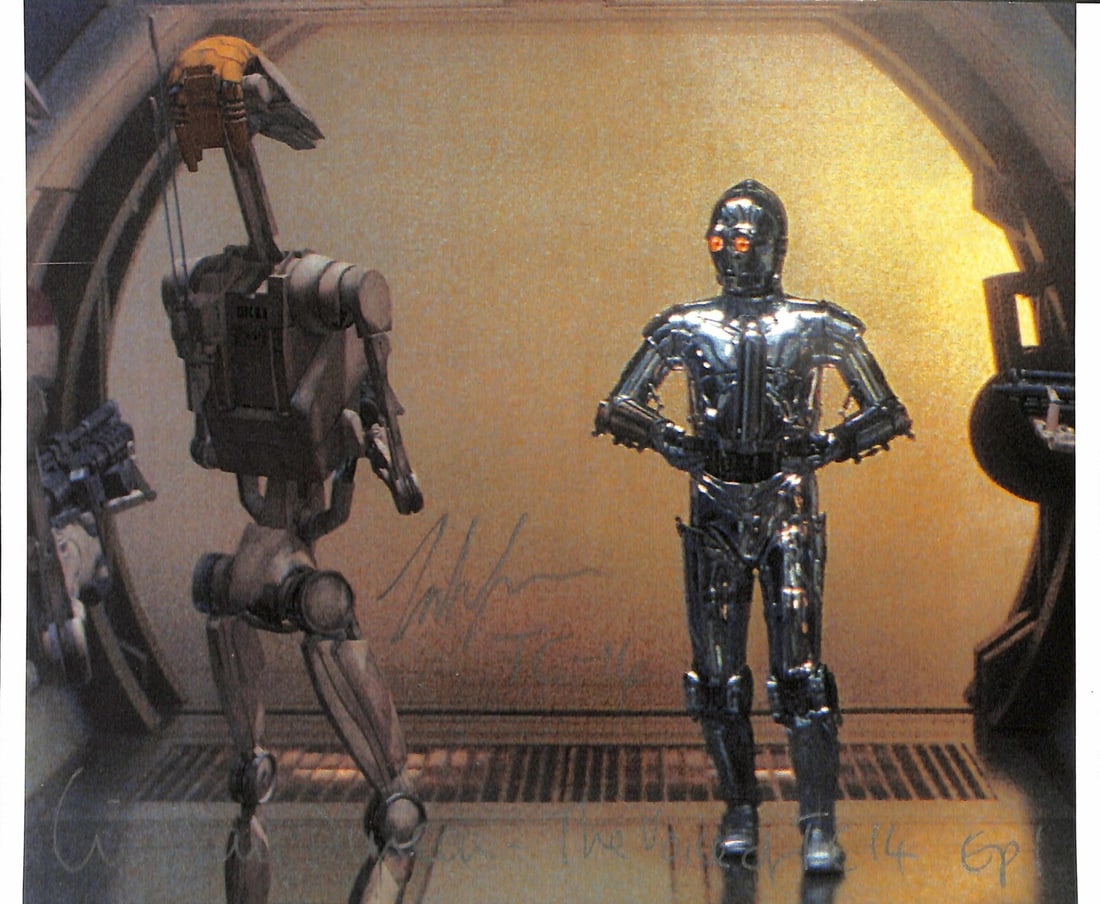 Star Wars TC-14 Signed Photo by John Fensom & Lindsay Duncan BECKETT: Star Wars TC-14 Signed Photo by John Fensom & Lindsay Duncan BECKETT This is an authentic autographed 8x10 photograph featuring John Fensom and Lindsay Duncan, both known for their work on TC-14 in St