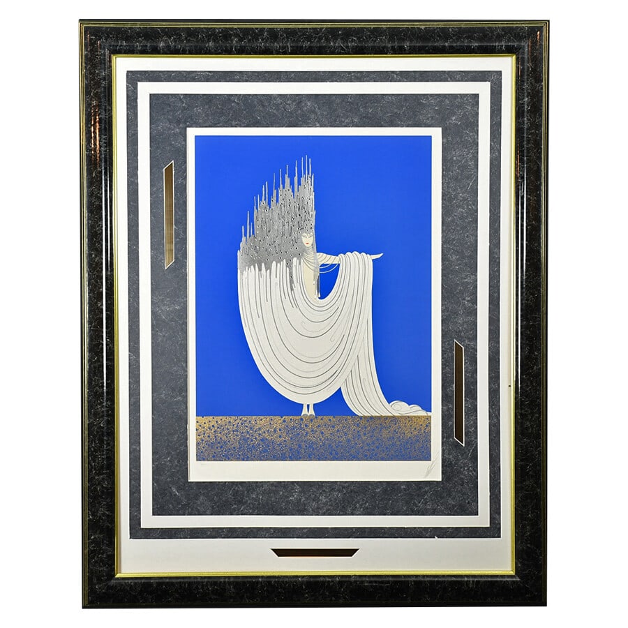 The Arctic Sea by Erte Framed Signed Limited Edition Print 255/300: The Arctic Sea by Erte Framed Signed Limited Edition Print 255/300 Experience the elegance of Art Deco with this stunning limited edition print, "The Arctic Sea" by renowned artist Erte. This piece fe