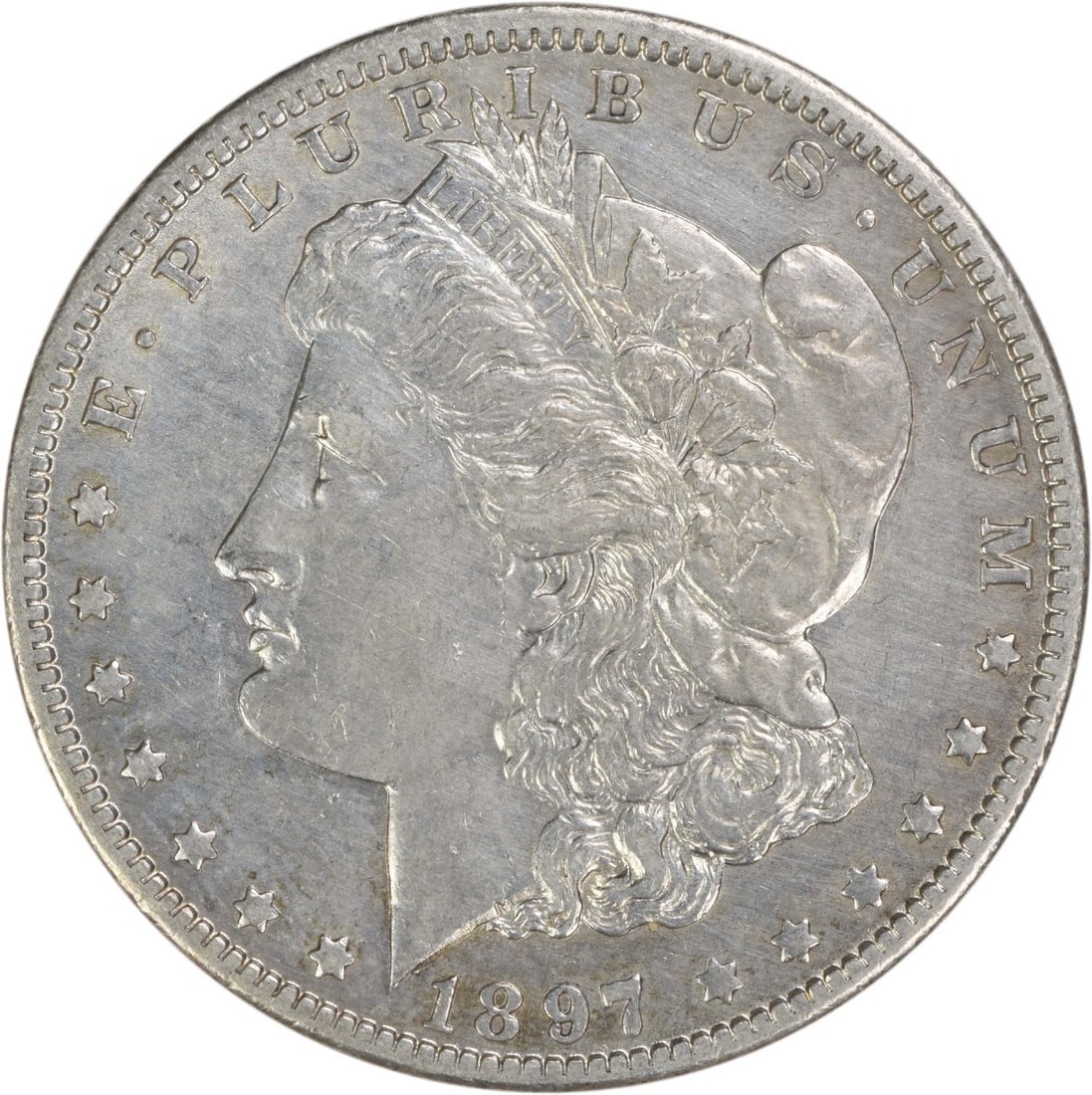 EF 1897-O Morgan Dollar 90 Percent Silver Uncertified New Orleans Mint: EF 1897-O Morgan Dollar 90 Percent Silver Uncertified New Orleans Mint This 1897-O Morgan Silver Dollar was minted in New Orleans and features a composition of 90% silver and 10% copper. Designed by G