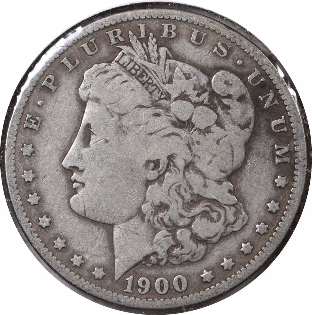 1900-O Morgan Silver Dollar VG Uncertified Coin by George T. Morgan: 1900-O Morgan Silver Dollar VG Uncertified Coin by George T. Morgan This 1900-O/CC Morgan Silver Dollar is a classic piece of American numismatics. Featuring a composition of 90% silver and 10% copper