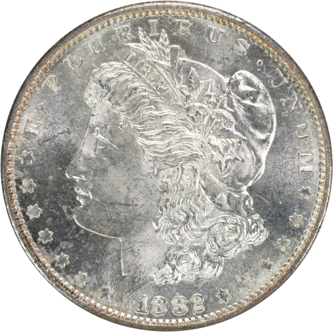 1882-S Morgan Silver Dollar Choice BU Uncertified Silver Coin: 1882-S Morgan Silver Dollar Choice BU Uncertified Silver Coin This 1882-S Morgan Silver Dollar is a stunning example in Choice Brilliant Uncirculated (BU) condition, showcasing the classic design of t