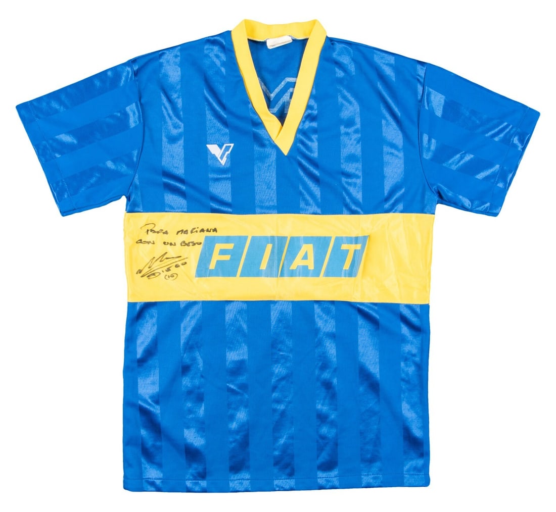 Diego Maradona Signed Boca Juniors Jersey JSA COA Por Mariana Inscription: Diego Maradona Signed Boca Juniors Jersey JSA COA Por Mariana Inscription Celebrate the legacy of soccer legend Diego Maradona with this authentic autographed Boca Juniors game model jersey. This orig