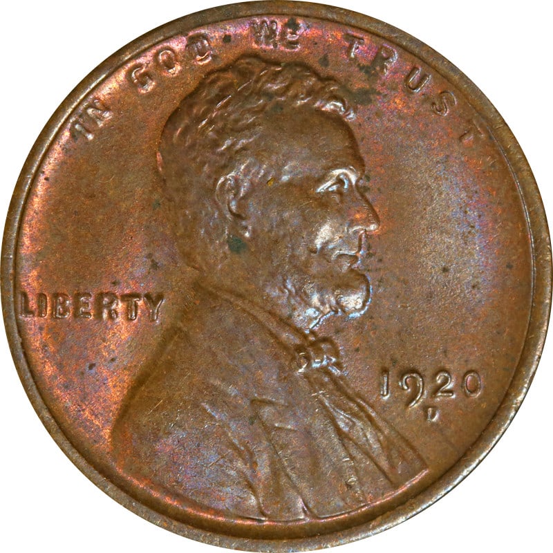 1920-D Lincoln Cent Copper Coin Circulated UNCERTIFIED (1 of 2)