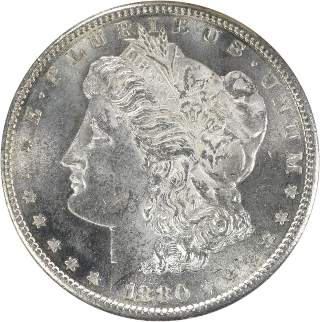 1880-S Morgan Silver Dollar Choice BU Uncertified Coin: 1880-S Morgan Silver Dollar Choice BU Uncertified Coin This 1880-S Morgan Silver Dollar is a remarkable piece of numismatic history, showcasing the artistry and craftsmanship of the era. It features a