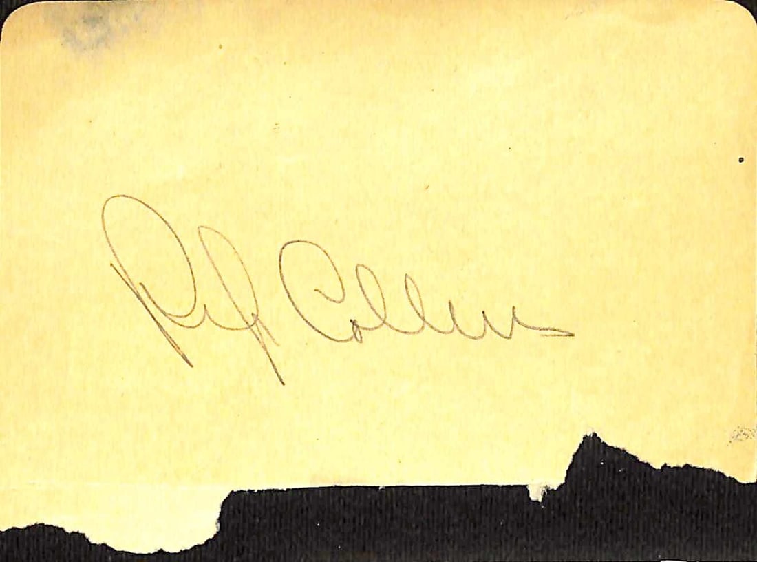 Rip Collins Autographed Album Page Beckett Certified Signature: Rip Collins Autographed Album Page Beckett Certified Signature This autographed album page features the signature of Rip Collins, a former pitcher for the New York Yankees and Boston Red Sox, who pass