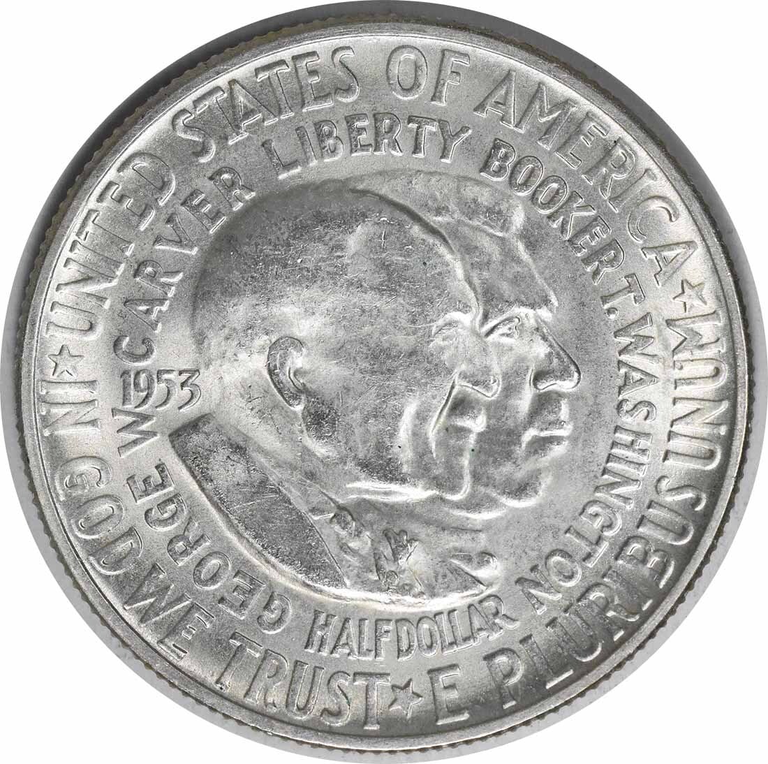1953 W Carver Commemorative Half Dollar Set Uncertified Silver: 1953 W Carver Commemorative Half Dollar Set Uncertified Silver This 1953 W. Carver Set is an uncirculated commemorative half dollar, crafted from silver. It is part of the uncirculated category, ensur