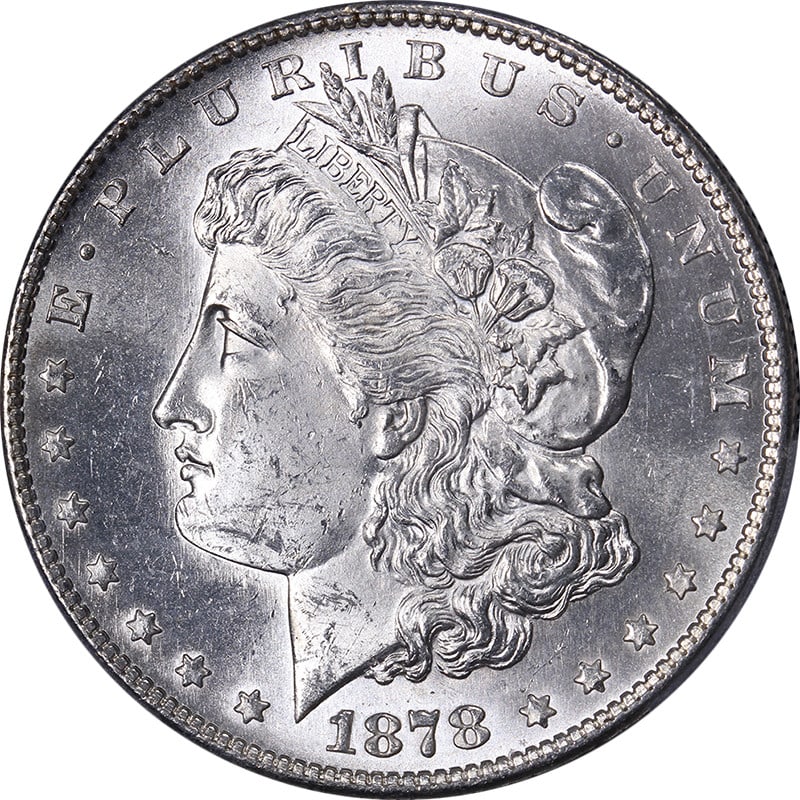 PCGS MS63 1878-S Silver Morgan Dollar Uncirculated US Coin: PCGS MS63 1878-S Silver Morgan Dollar Uncirculated US Coin This stunning 1878-S Morgan Silver Dollar features exceptional eye appeal, showcasing fantastic luster and a strong strike. With great color