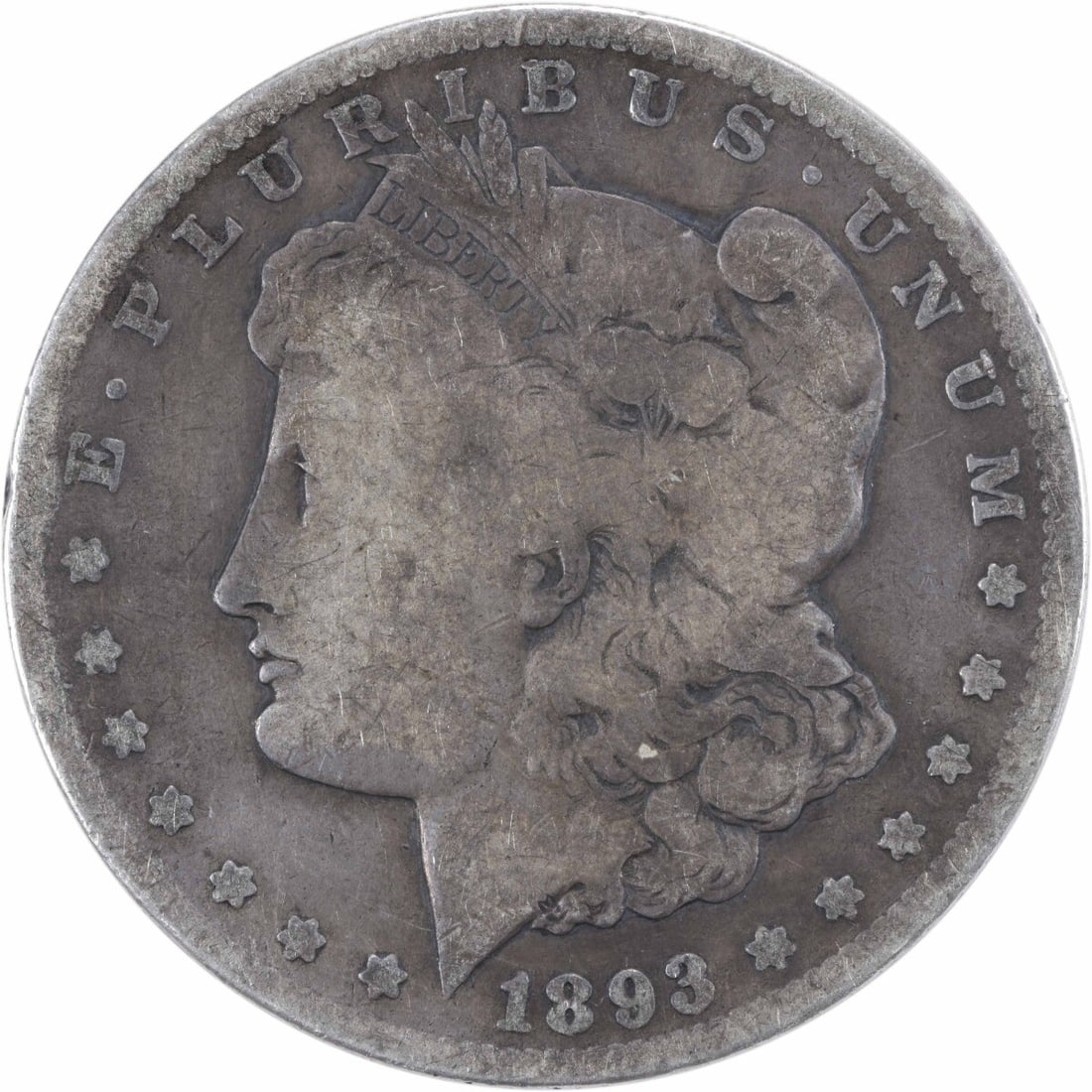 1893-CC Morgan Silver Dollar Uncertified G Grade Coin: 1893-CC Morgan Silver Dollar Uncertified G Grade Coin This 1893-CC Morgan Silver Dollar features a grade of G, indicating its circulated condition. Struck at the Carson City Mint, this coin is compose