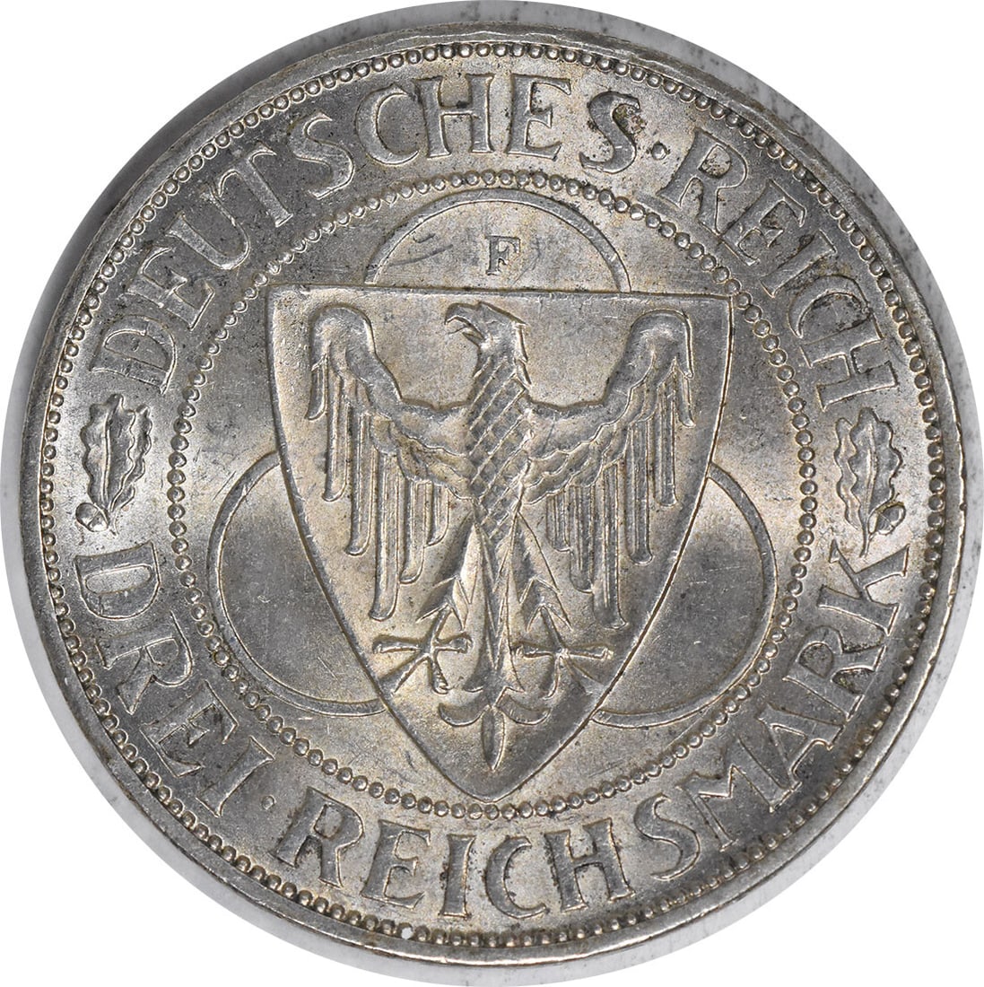 1930 F Germany Weimar 3 Mark KM70 Silver Coin AU Uncertified: 1930 F Germany Weimar 3 Mark KM70 Silver Coin AU Uncertified This 1930 F Germany 3 Mark coin is a remarkable piece from the Weimar Republic, featuring a composition of silver. It is classified as unci