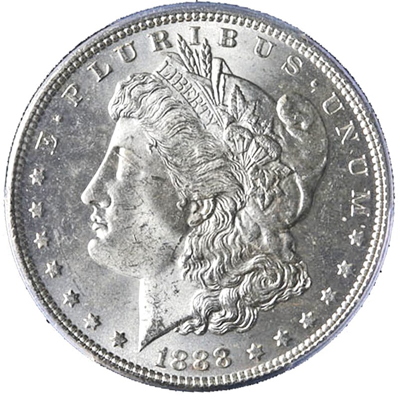 PCGS MS64 1888 Philadelphia Morgan Silver Dollar Blast White Uncirculated: PCGS MS64 1888 Philadelphia Morgan Silver Dollar Blast White Uncirculated This 1888-P Morgan Silver Dollar is certified by PCGS with a grade of MS64, indicating it is in uncirculated condition. The co