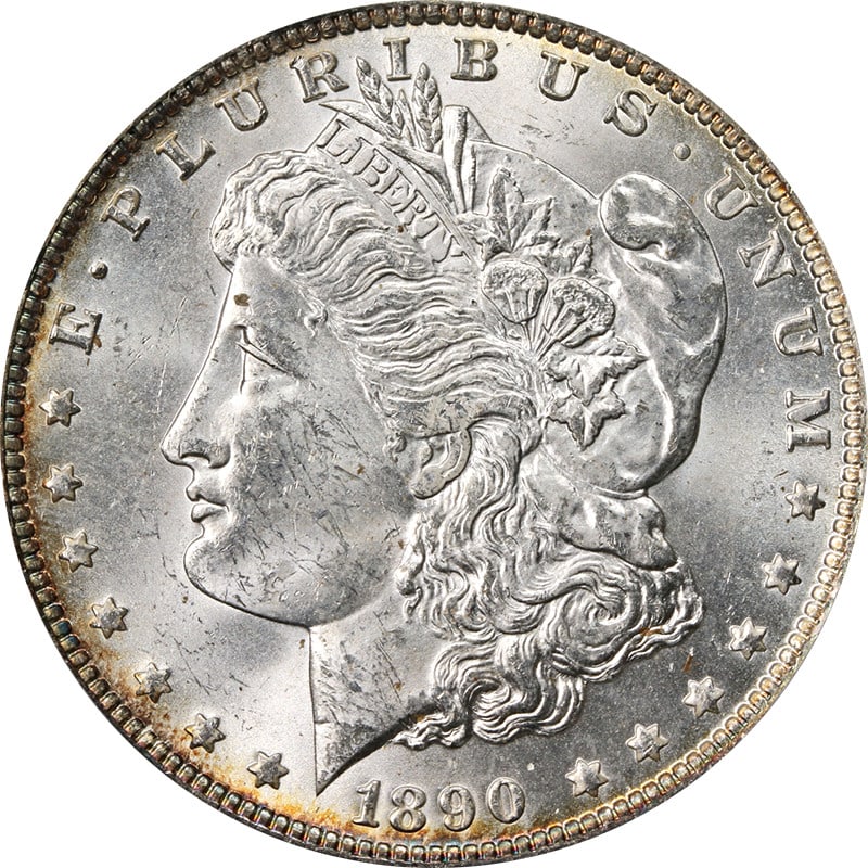 PCGS MS63 1890-O Silver Morgan Dollar Uncirculated New Orleans Mint: PCGS MS63 1890-O Silver Morgan Dollar Uncirculated New Orleans Mint This stunning 1890-O Morgan Silver Dollar showcases exceptional eye appeal, featuring fantastic luster and a sharp strike. Graded MS