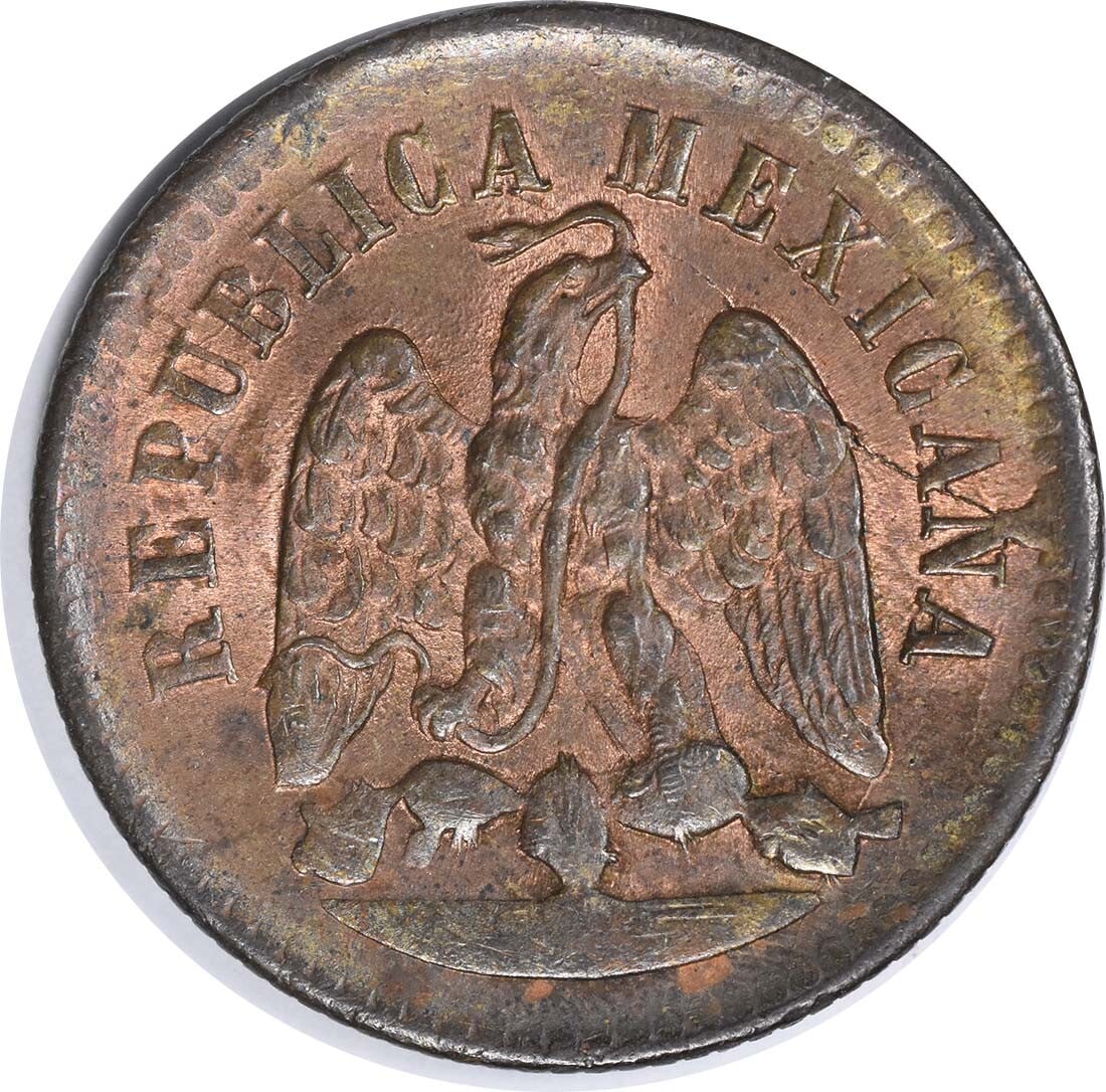 1890 Mo Mexico 1 Centavo KM391.6 Bronze BU Uncertified Coin (1 of 2)