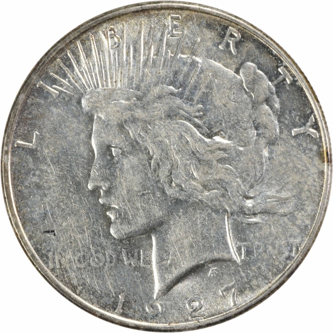 1927-S Peace Silver Dollar AU Uncertified Anthony de Francisci Design: 1927-S Peace Silver Dollar AU Uncertified Anthony de Francisci Design This 1927-S Peace Silver Dollar is a stunning piece of American numismatic history. Struck at the San Francisco Mint, this coin fe