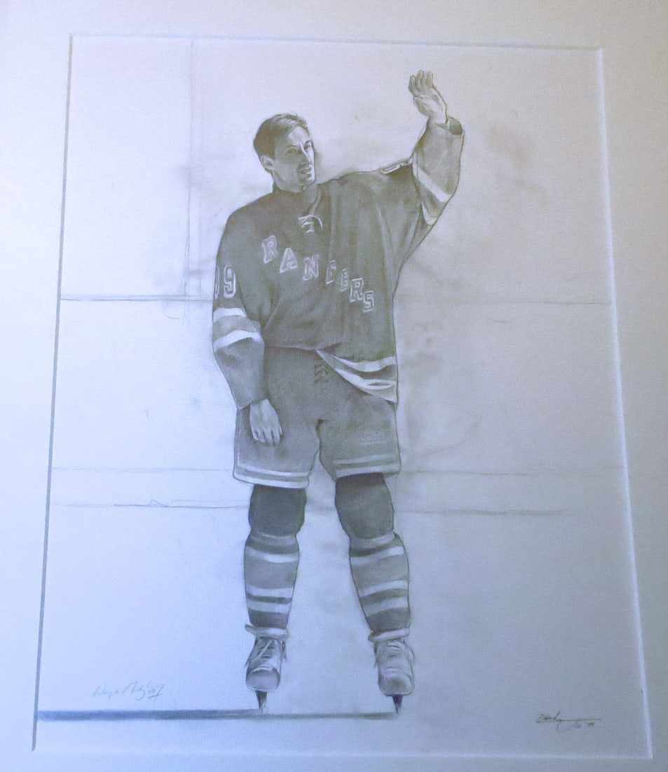 Wayne Gretzky Final Moments Pencil Art by Ken Danby Signed (1 of 10)