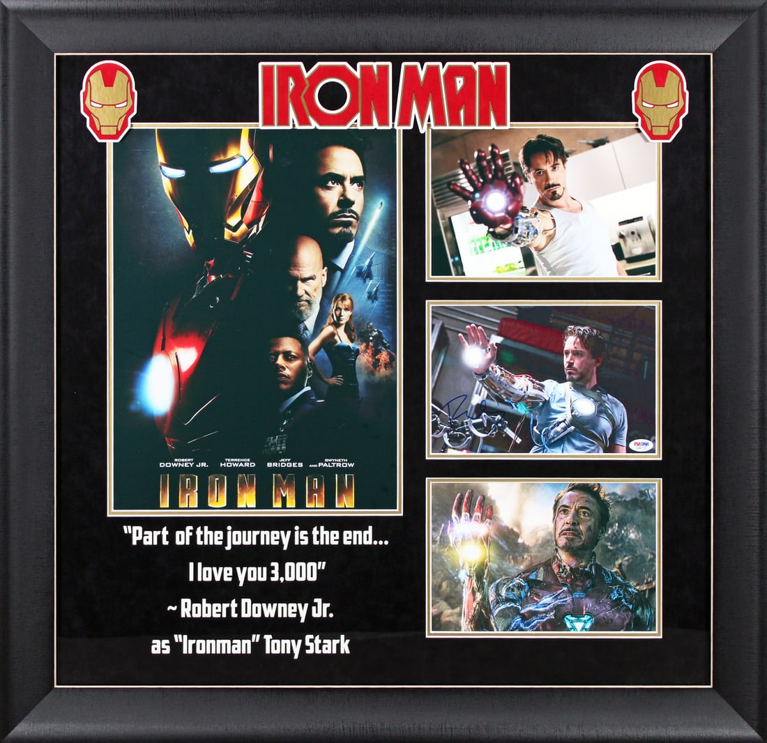 Robert Downey Jr Iron Man Signed Framed Display PSA/DNA Authentic (1 of 2)