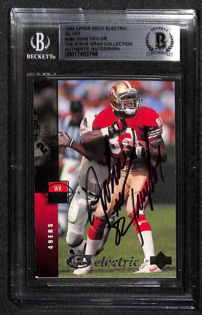 John Taylor Signed 1994 Upper Deck Electric Silver #295 Card Beckett Authenticated (1 of 1)