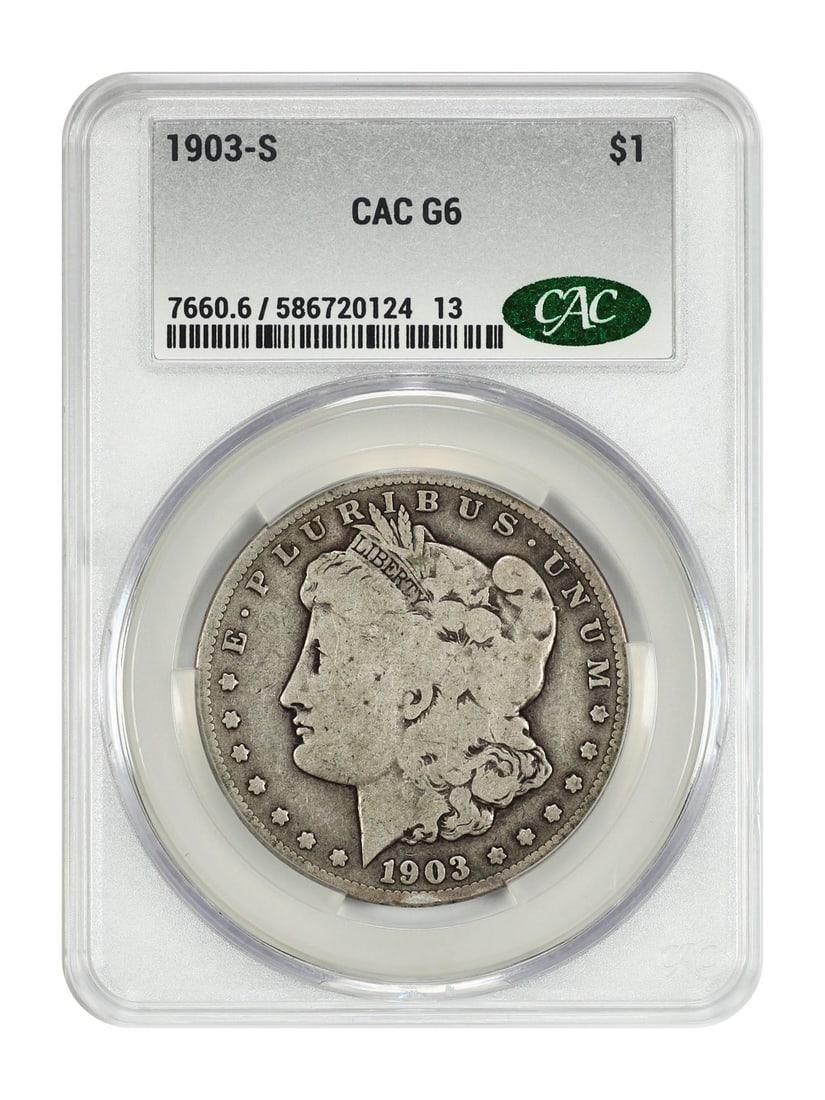 Key Date 1903 San Francisco Morgan Silver Dollar CACG Certified Good 6 (1 of 4)