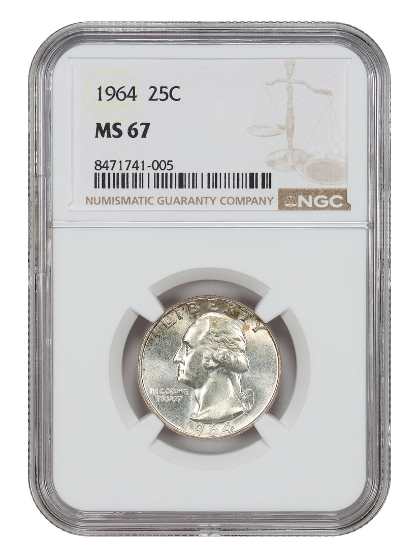 1964 Washington Quarter 25C NGC MS67 Uncirculated Philadelphia (1 of 4)