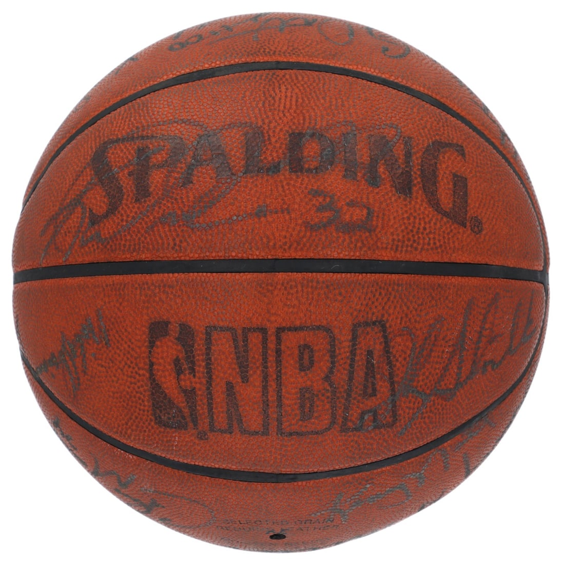 1996-97 Utah Jazz Team Signed Game Ball with Beckett COA (1 of 9)