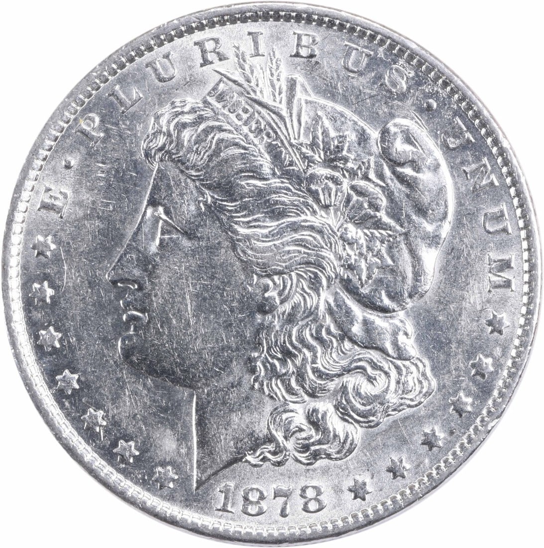 1878 Morgan Silver Dollar AU Uncertified 90% Silver Coin by George T Morgan (1 of 2)
