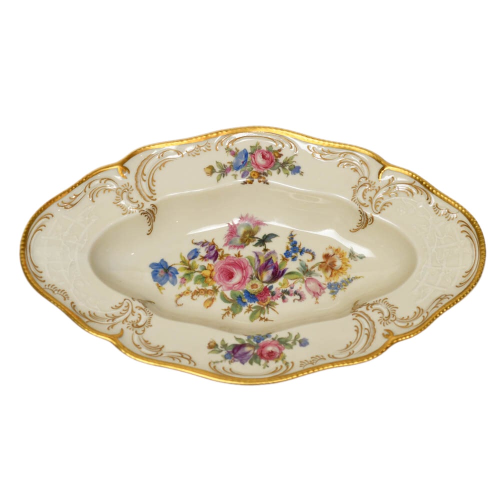 Rosenthal Classic Rose Floral Ivory Serving Bowl Oval Decor (1 of 5)