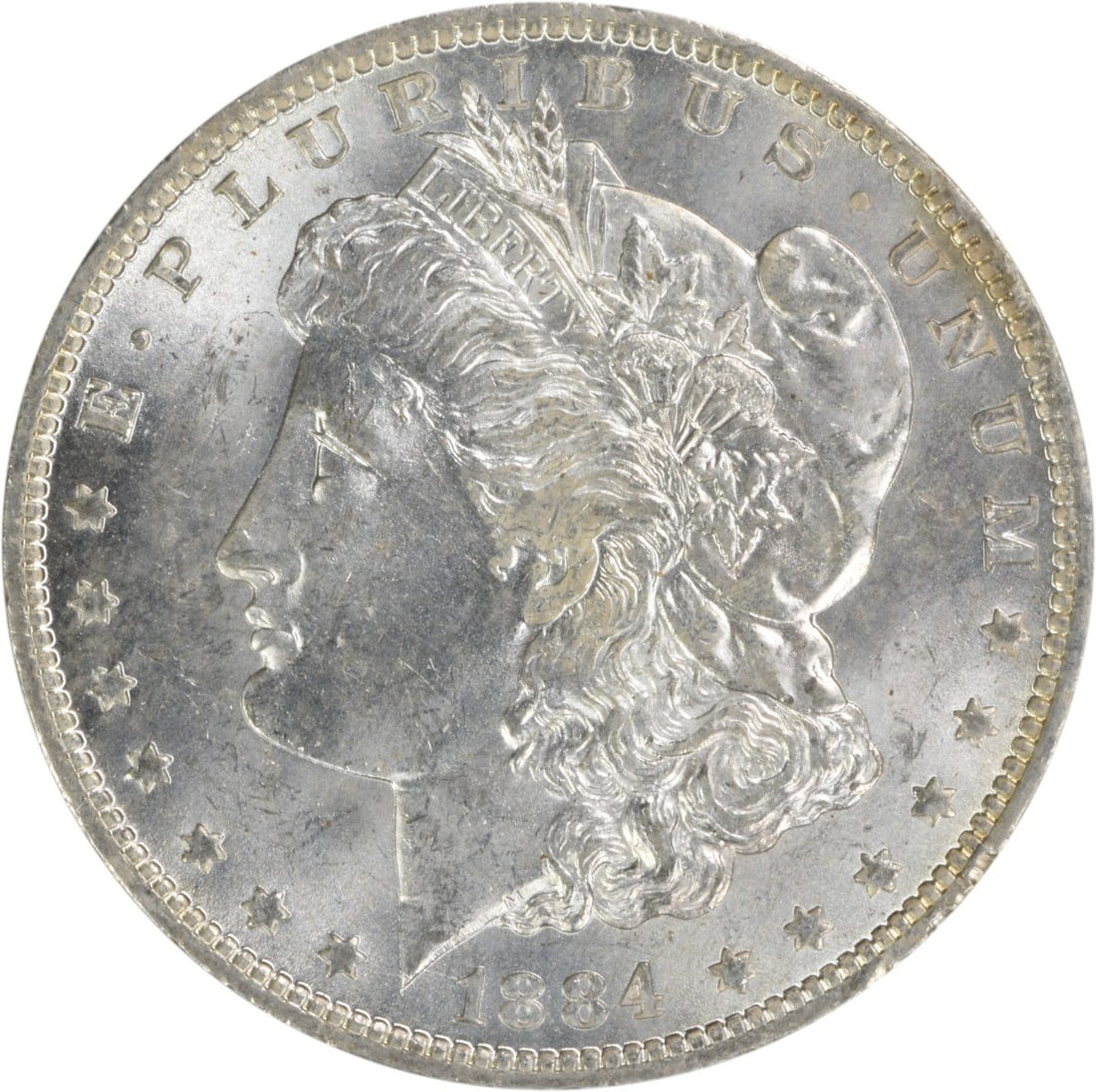 1884-O Morgan Silver Dollar Choice BU Uncertified Silver Coin: 1884-O Morgan Silver Dollar Choice BU Uncertified Silver Coin This 1884-O Morgan Silver Dollar is an exquisite piece for collectors, featuring a striking Choice Brilliant Uncirculated (BU) grade. Mint