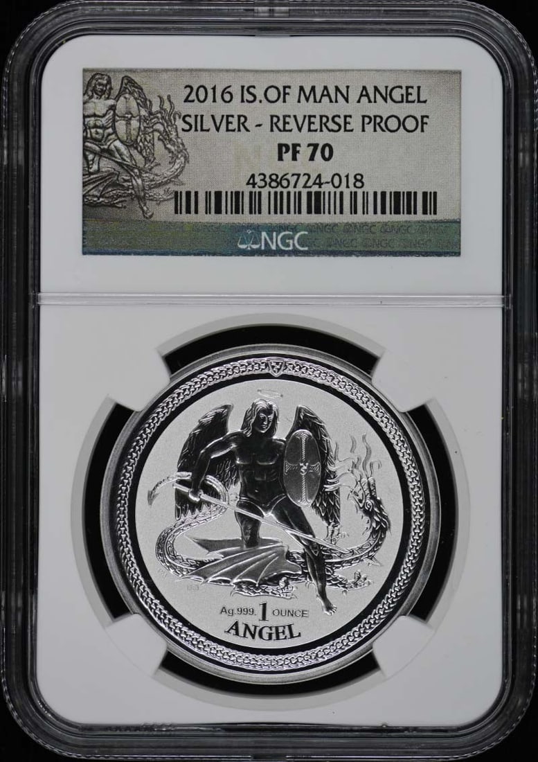 2016 Isle of Man Silver Angel Coin NGC PR70 Certified: 2016 Isle of Man Silver Angel Coin NGC PR70 Certified This 2016 Isle of Man Silver Angel coin is certified by NGC with a grade of PR70, indicating a perfect proof quality. The coin remains un-used and