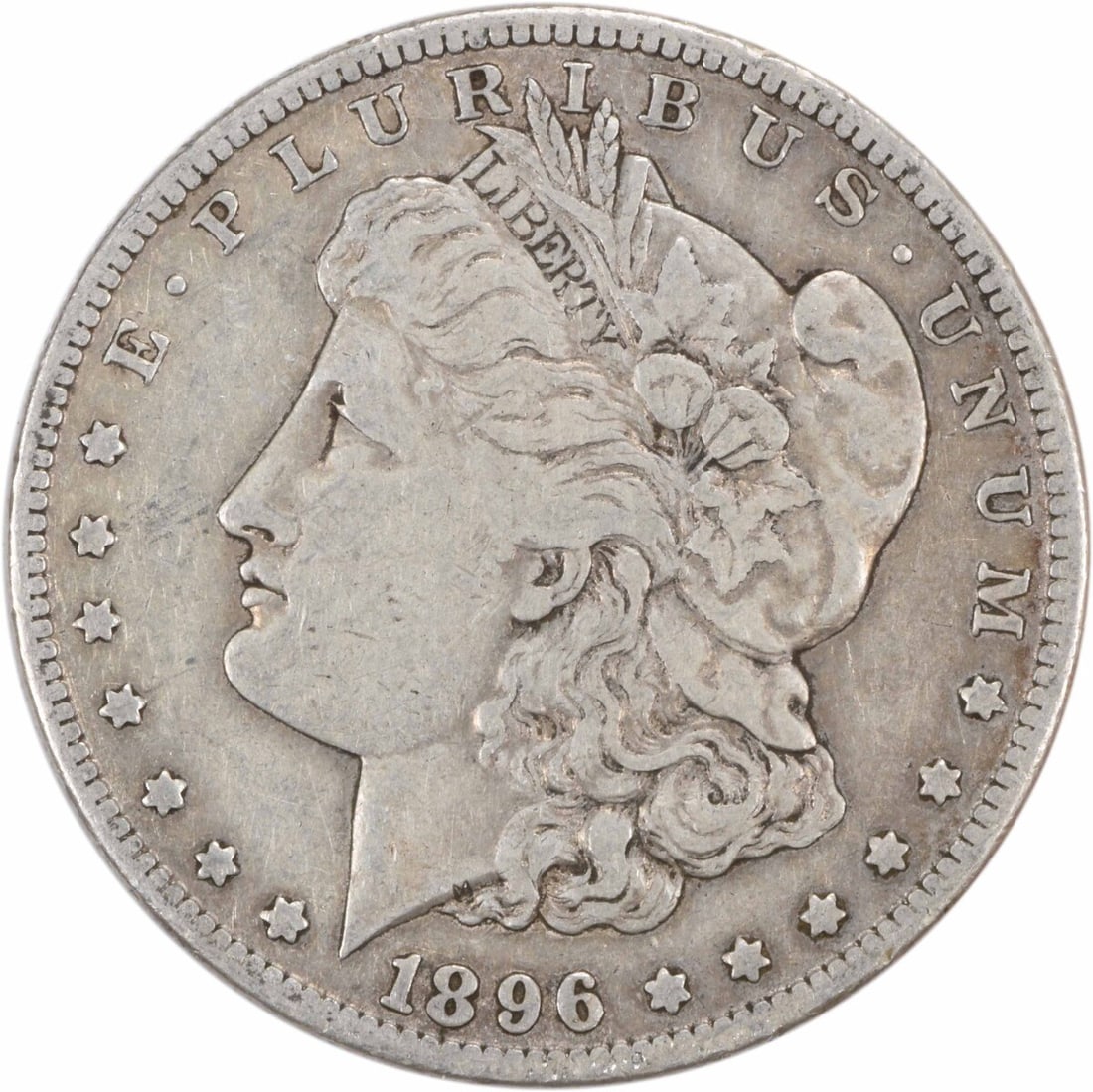 1896-S Morgan Silver Dollar VF Uncertified San Francisco Mint: 1896-S Morgan Silver Dollar VF Uncertified San Francisco Mint This 1896-S Morgan Silver Dollar is a classic piece of American numismatic history, featuring a design by George T. Morgan. The coin is ci