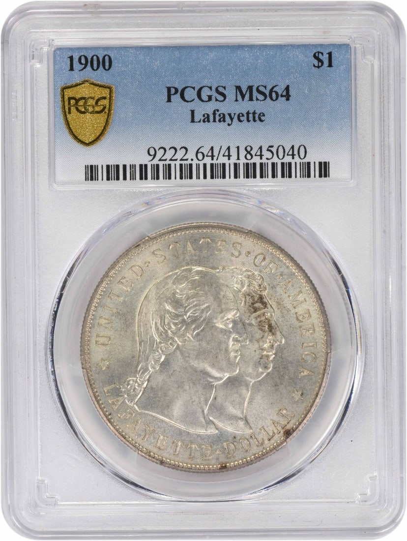 MS64 PCGS Graded 1900 Lafayette Silver Commemorative Dollar Coin (1 of 4)