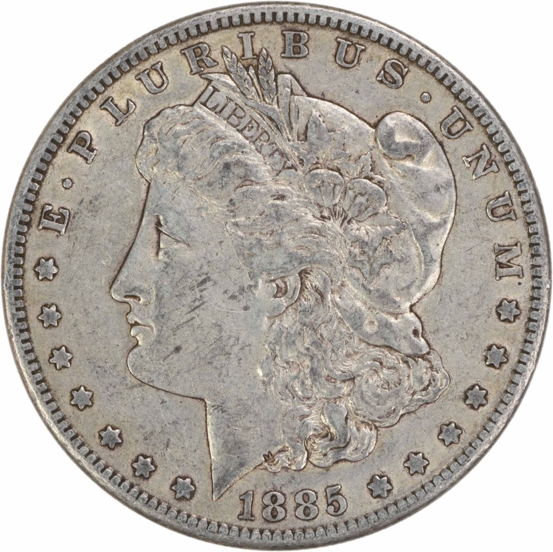 San Francisco Mint 1885 Morgan Dollar 90 Percent Silver EF Uncertified: San Francisco Mint 1885 Morgan Dollar 90 Percent Silver EF Uncertified This 1885-S Morgan Silver Dollar is a circulated coin graded as Choice Extremely Fine (EF). Minted in San Francisco, it is compos