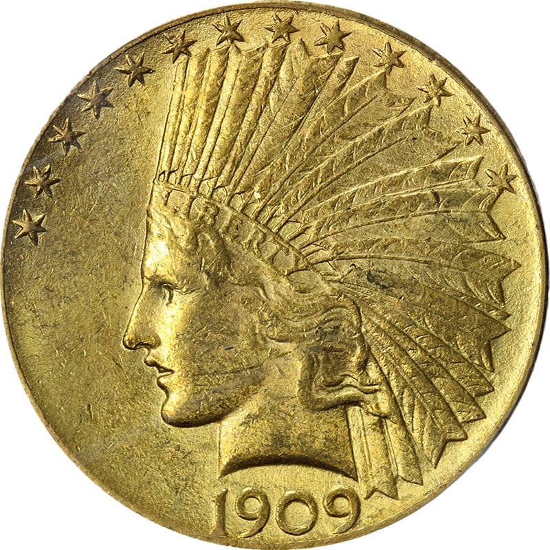 1909 Indian Head $10 Gold Coin PCGS MS60 Philadelphia Mint (1 of 4)