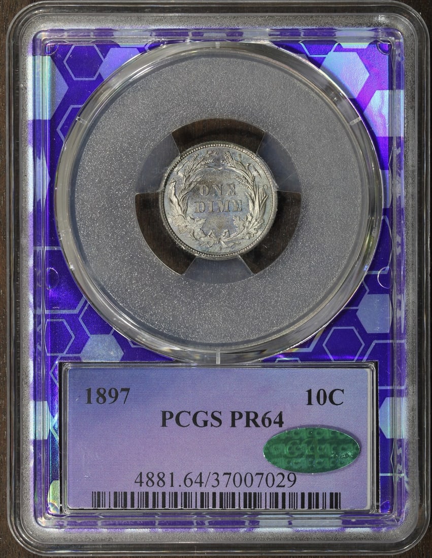 1897 Proof 10 Cent Silver Dime PR64 PCGS CAC (1 of 4)