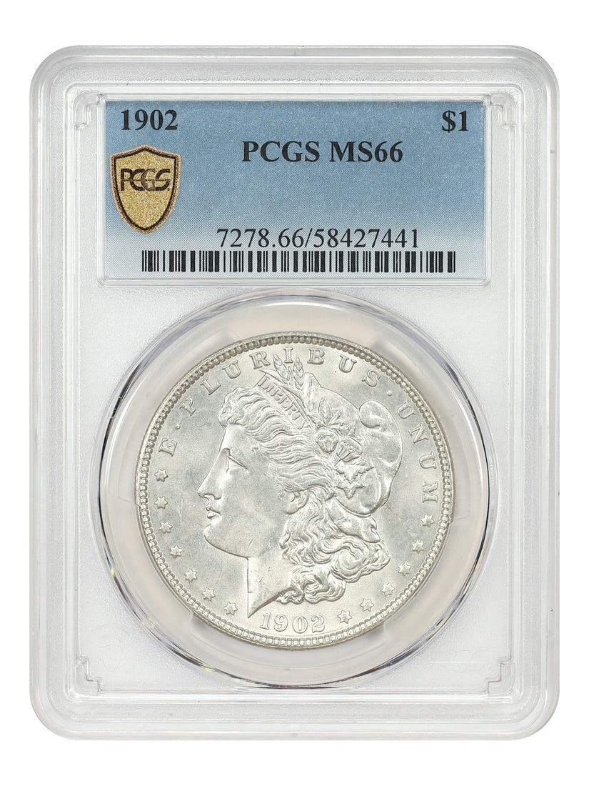 PCGS MS66 1902 Morgan Silver Dollar Uncirculated Philadelphia (1 of 4)