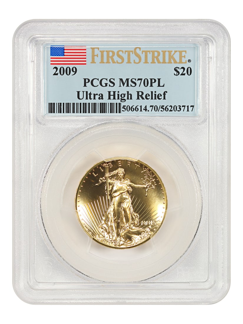 2009 Ultra High Relief Double Eagle $20 Gold Coin PCGS MS70PL First Strike (1 of 4)