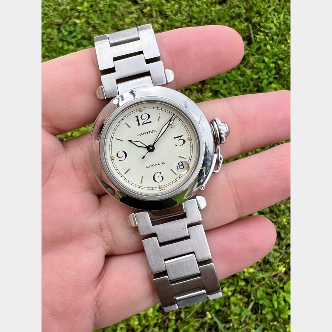 CARTIER Pasha C Stainless Steel Automatic 35mm Watch (1 of 4)